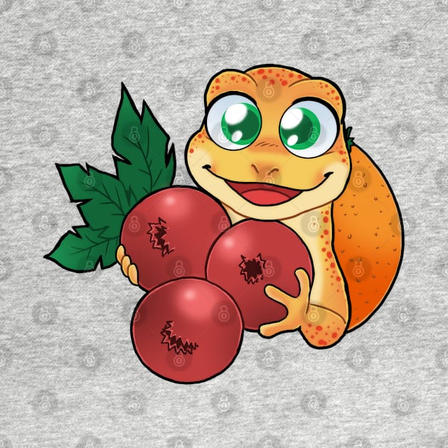 Gecko with fruits by Grethe_B